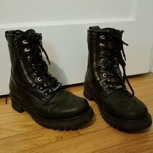 EUC Black Milwaukee Leather Motorcycle Boots